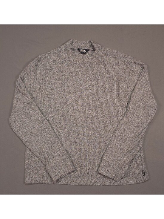 Eddie Bauer Sweaters - Eddie Bauer Women's S Gray Brushed Mock Neck Ribbed Stretch Sweater